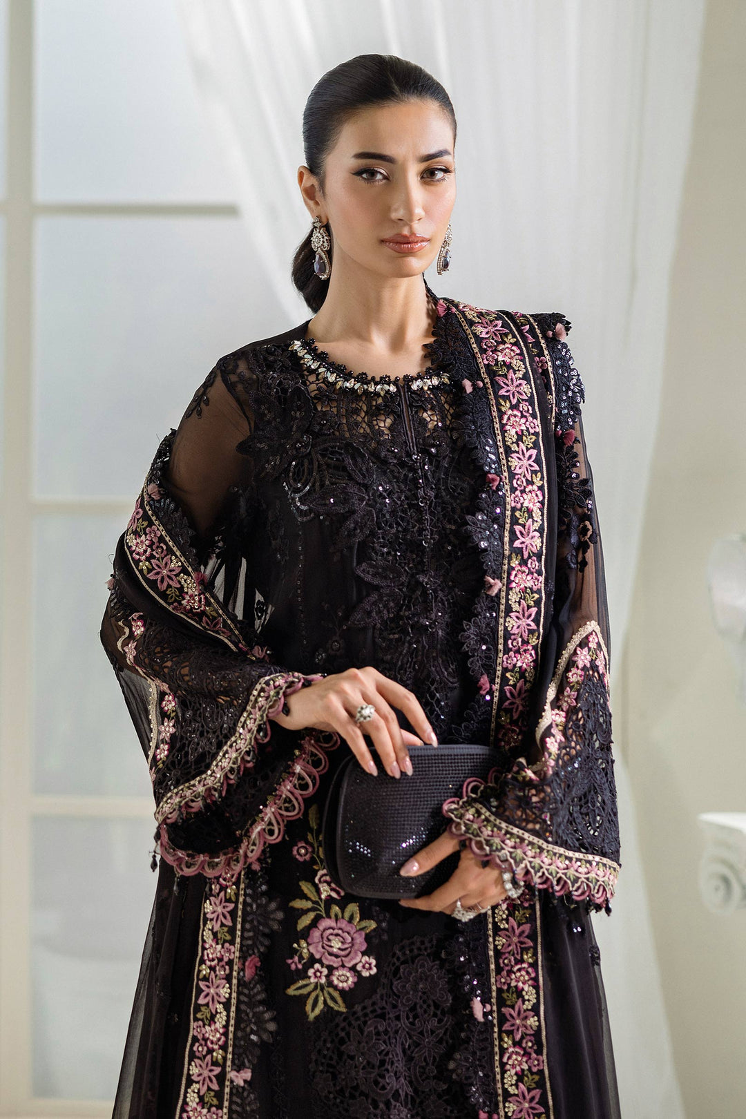 Maria B Embroidered Chiffon Suit