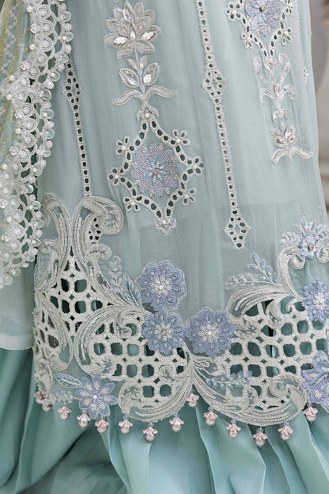 Maria B Embroidered Chiffon Suit