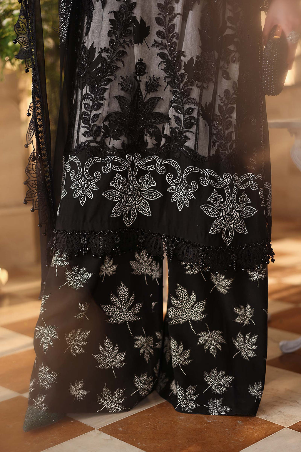 Maria B Embroidered Luxury Chiffon Dress