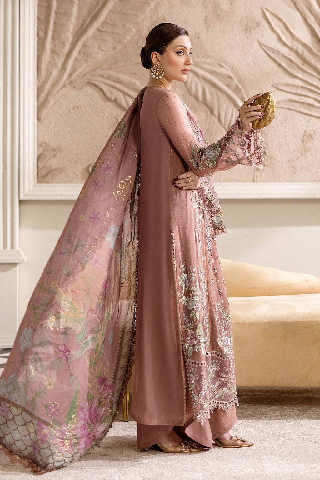 Maria B Embroidered Chiffon Suit