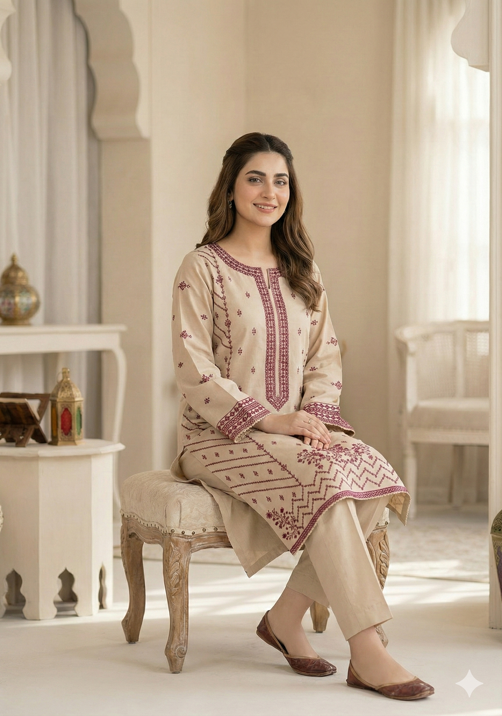 Embroidered Karandi 2 pcs