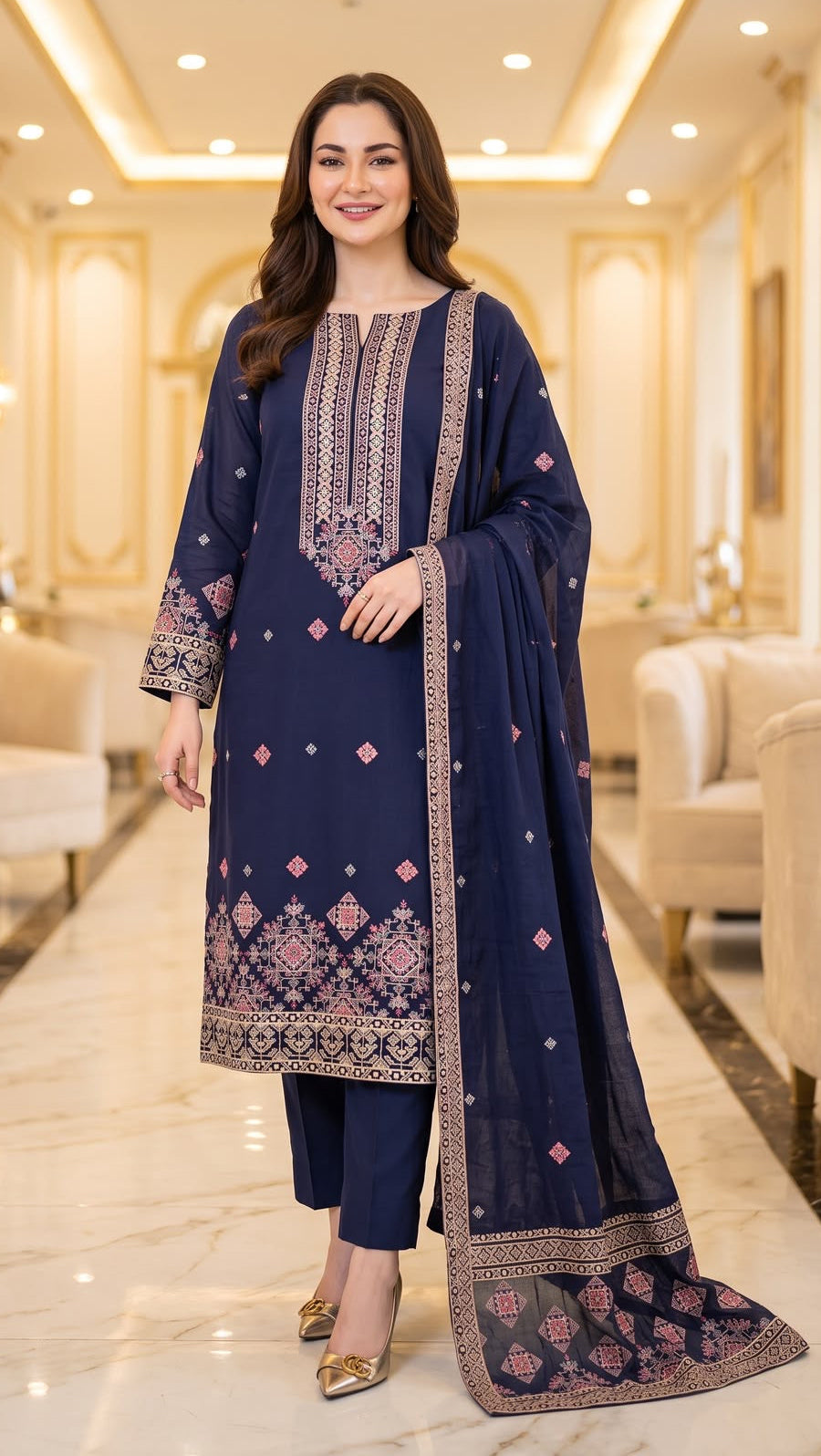 Embroidered Luxury Winter Creation