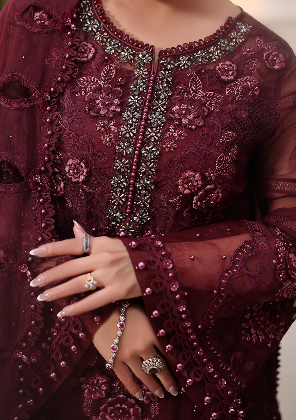 Maria B Embroidered Luxury Chiffon