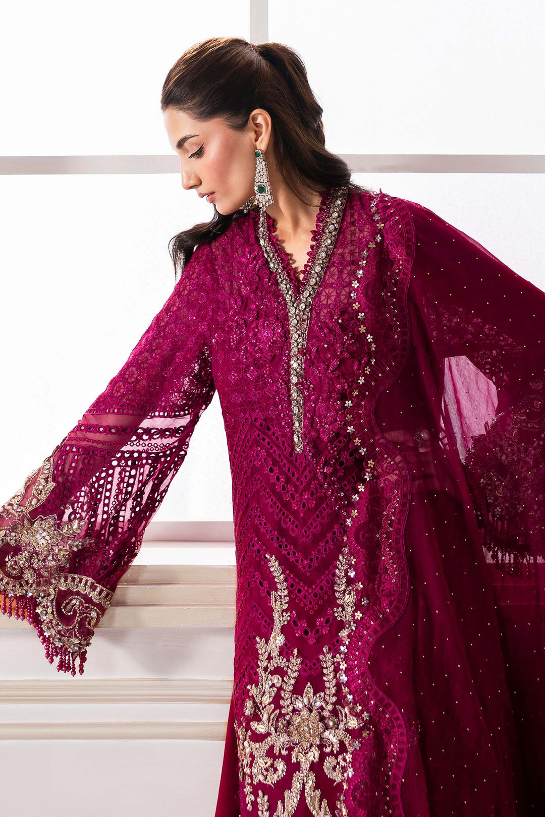 Maria B Luxury Embroidered Chiffon Unstitched Suit