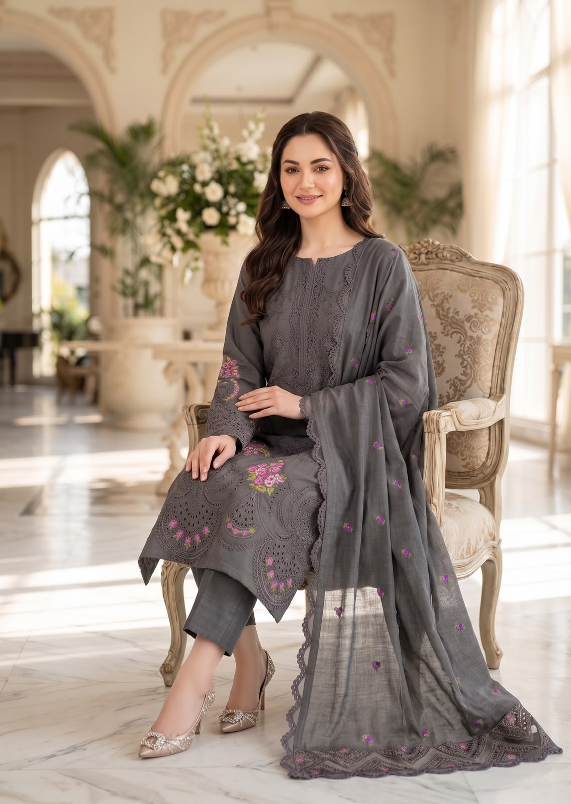 Embroidered Luxury Winter Creation