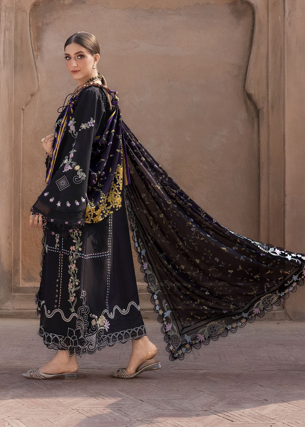 Crimson Embroidered Luxury Lawn