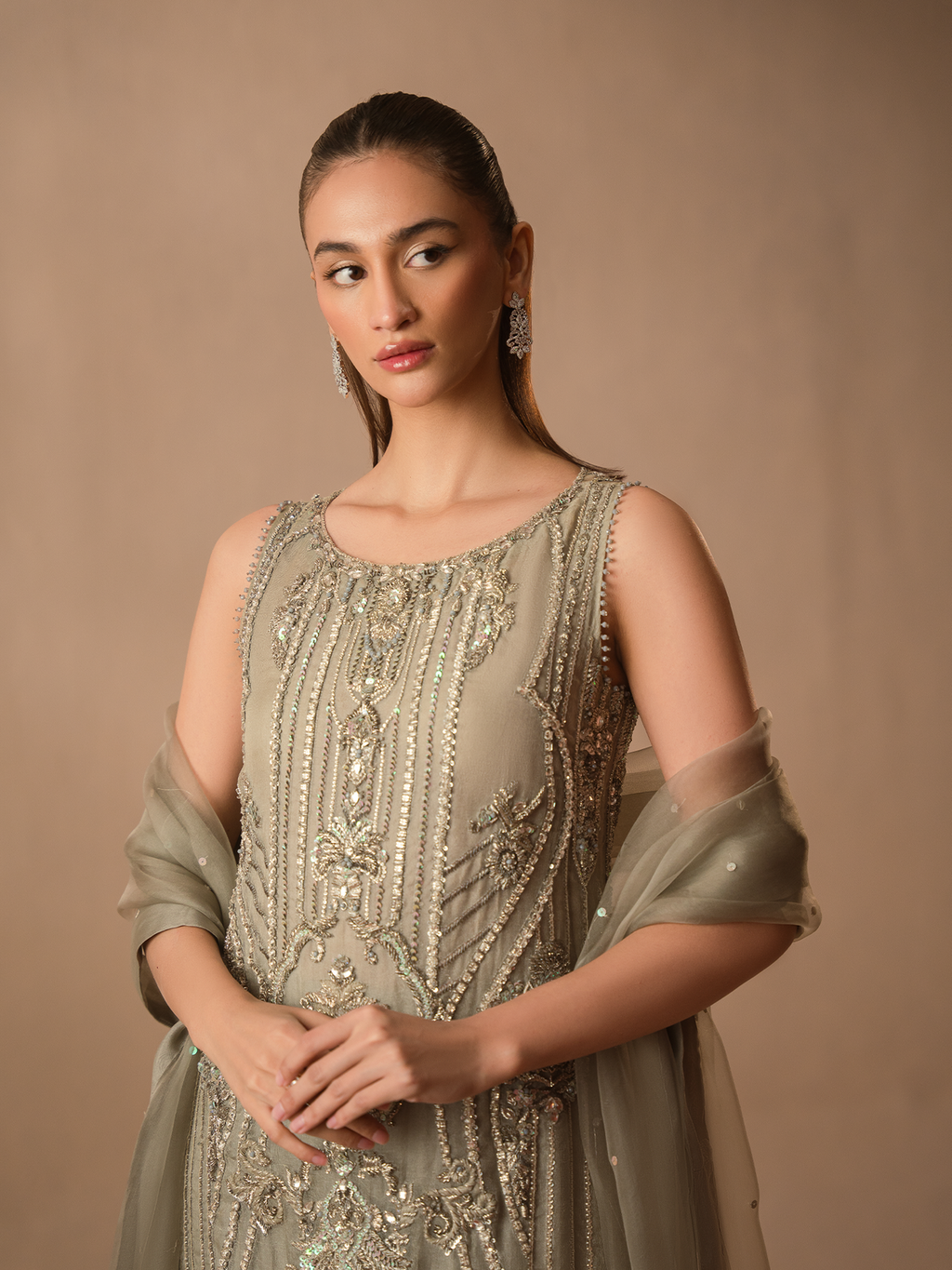 Pure Tussel Silk Handwork Suit