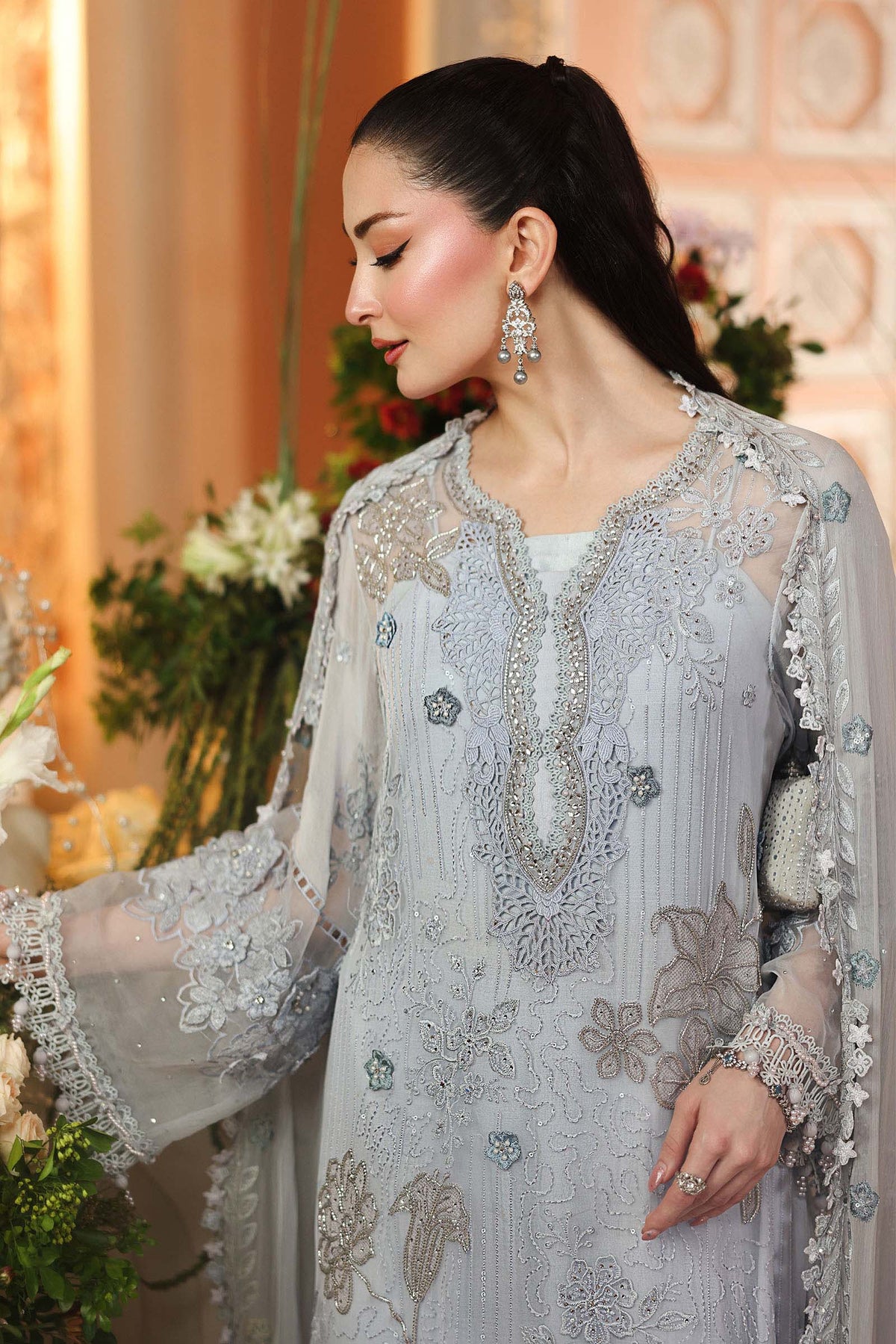 Maria B Embroidered Luxury Chiffon Dress