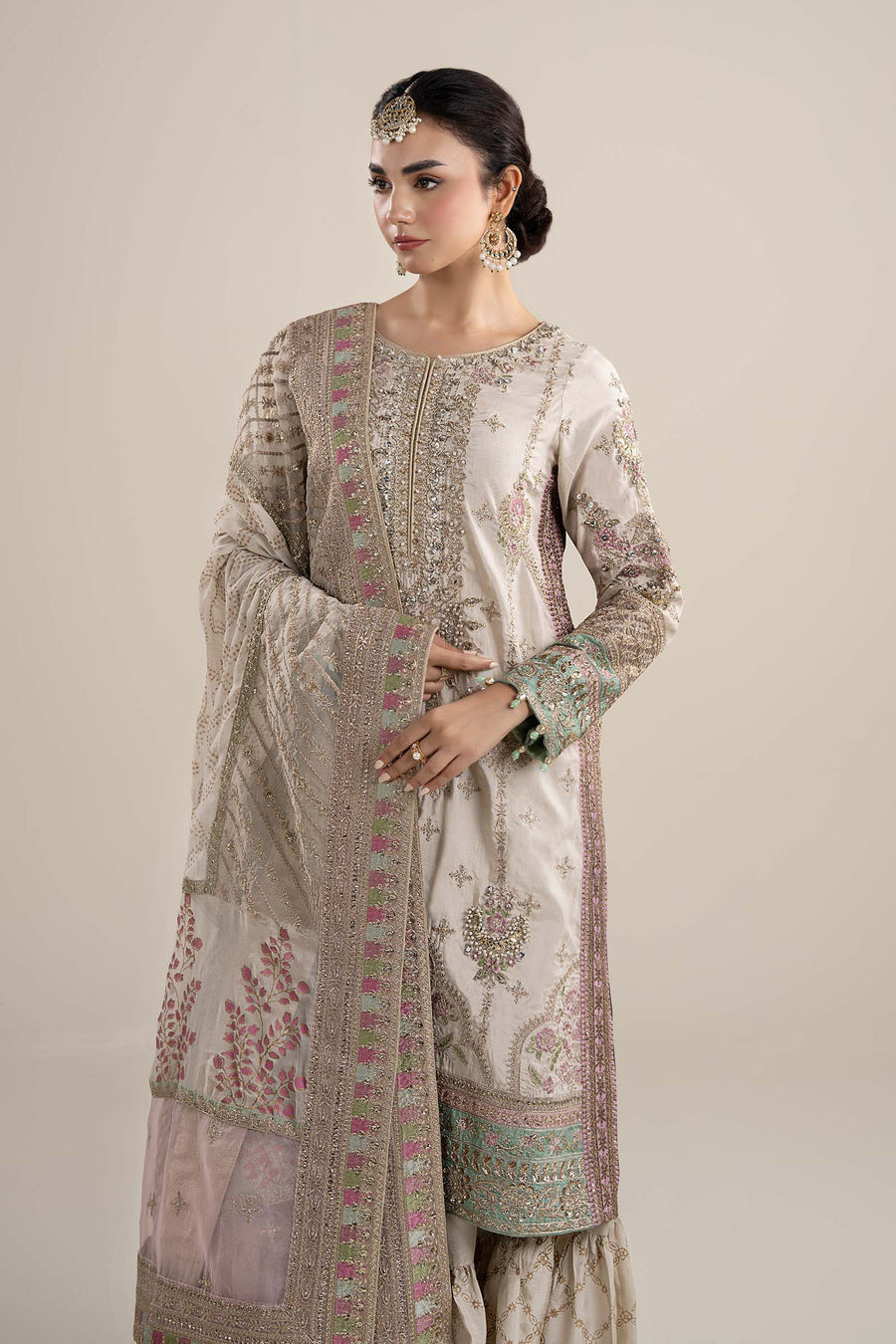 Maria B 3 Pc Embroidered Suit