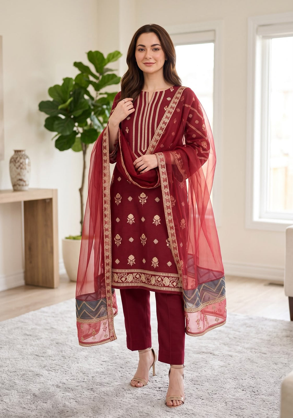 Ghani Cotton Net Suit