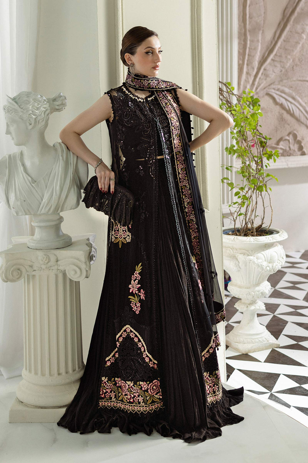 Maria B Embroidered Chiffon Suit
