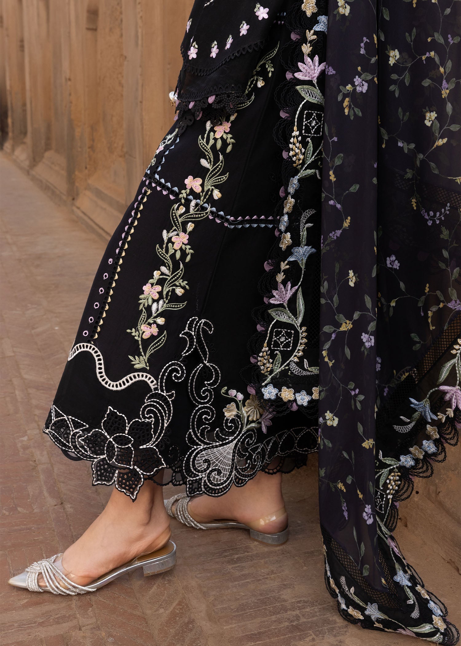 Crimson Embroidered Luxury Lawn