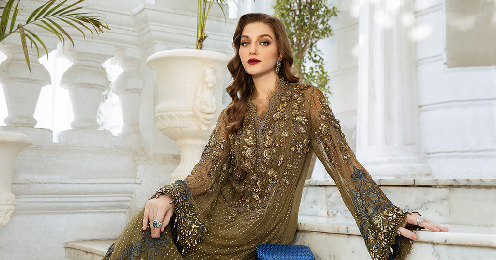 Maria B Embroidered Chiffon Suit