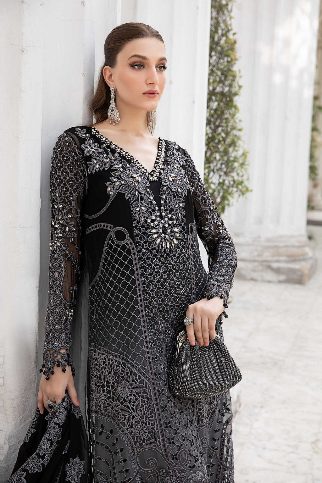 Maria B Embroidered Chiffon Latest
