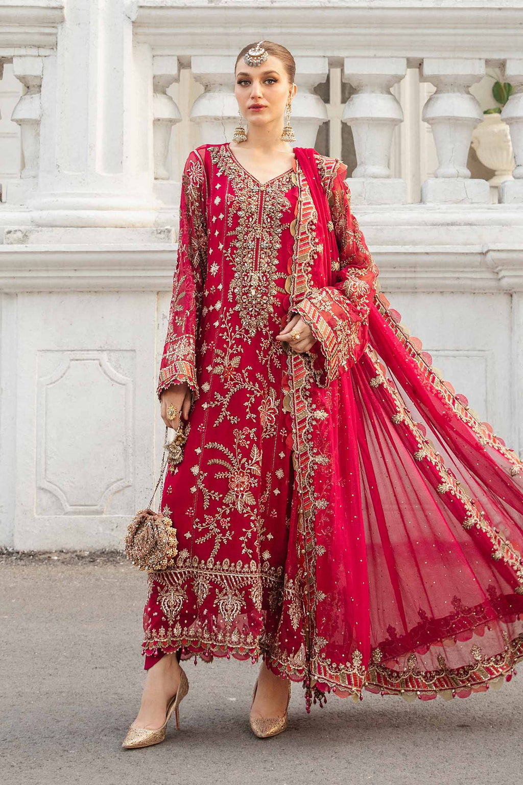 Maria B Embroidered Chiffon Suit