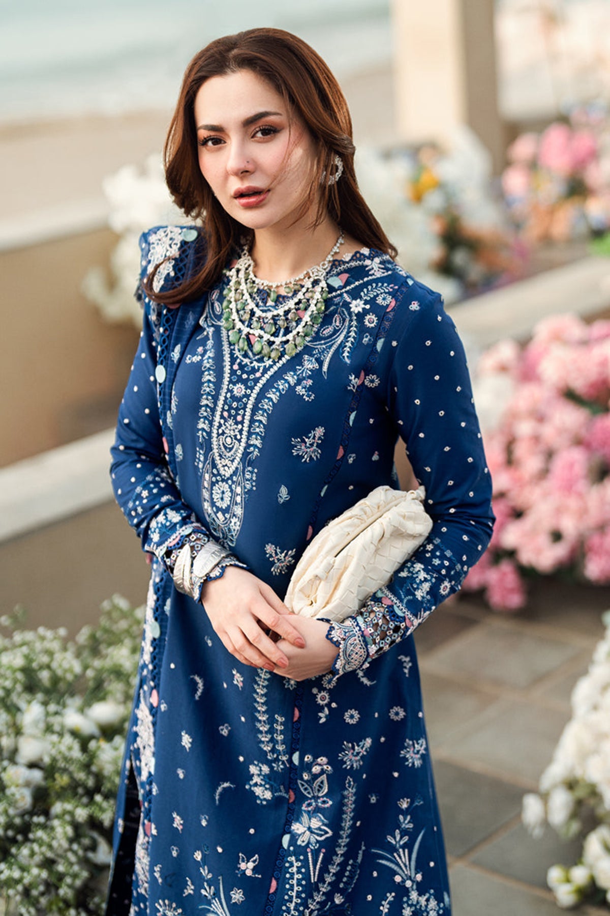 Qalamkar Embroidered Suit