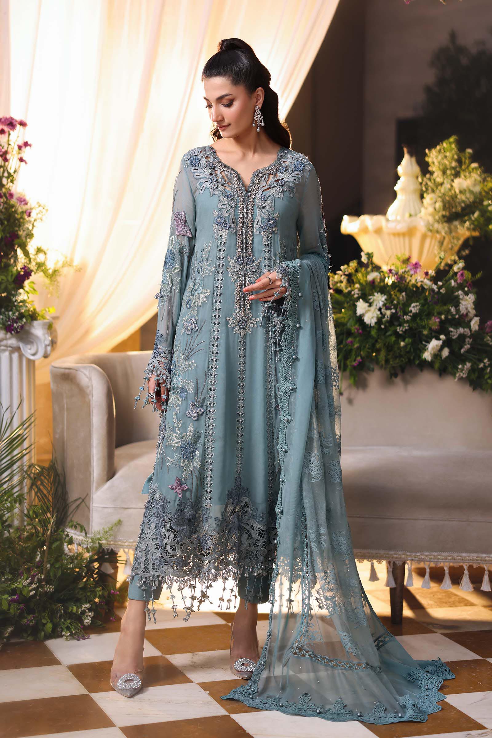 Maria B Embroidered Luxury Chiffon Dress