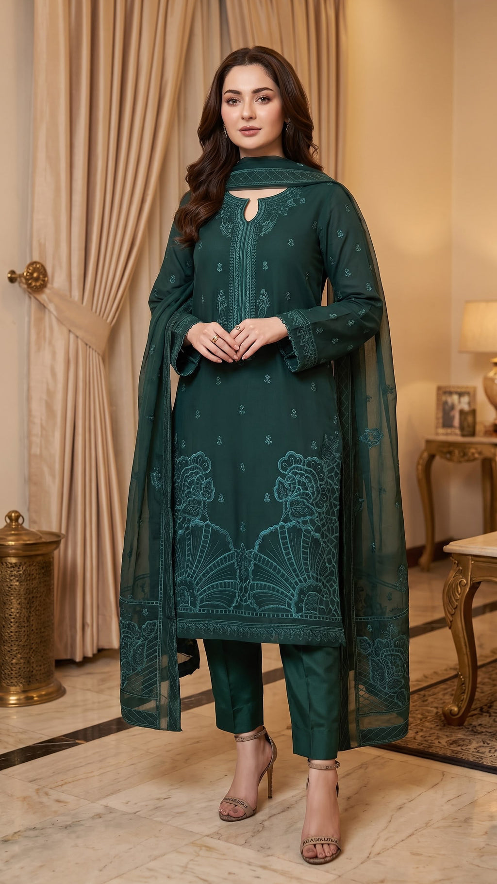 Embroidered Luxury Winter Creation