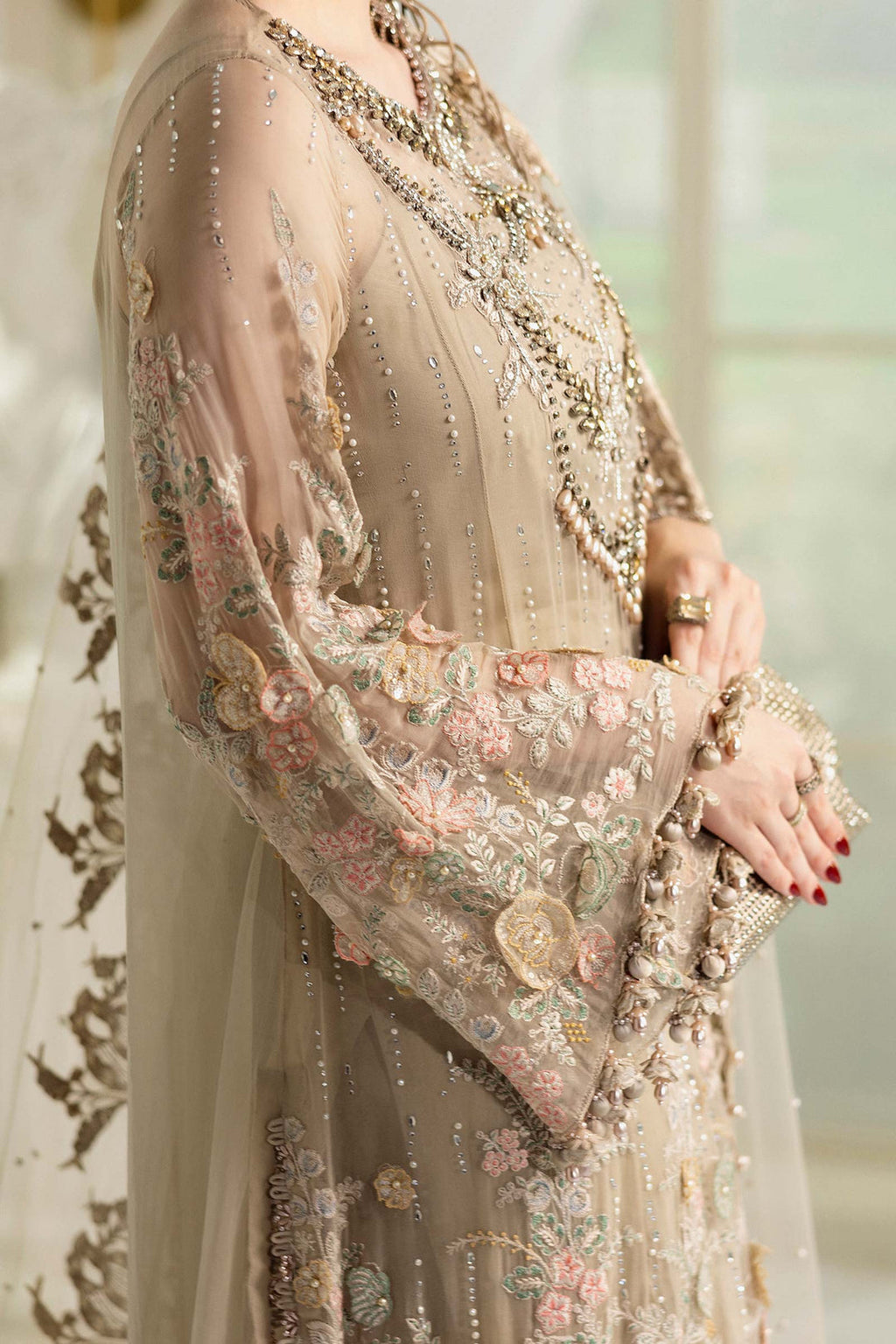 Maria B Embroidered Chiffon Suit