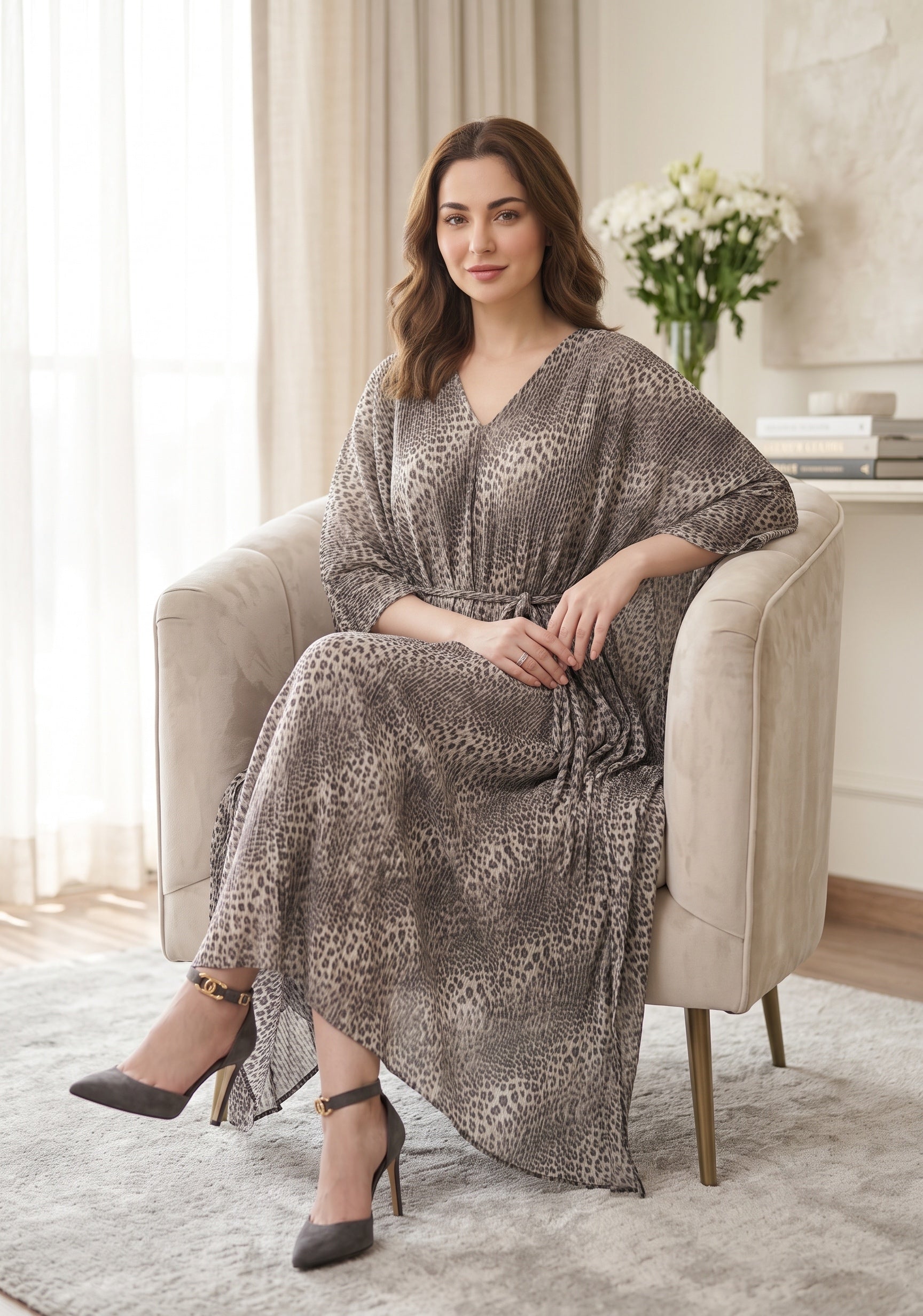 Printed Soft Chiffon Kaftan