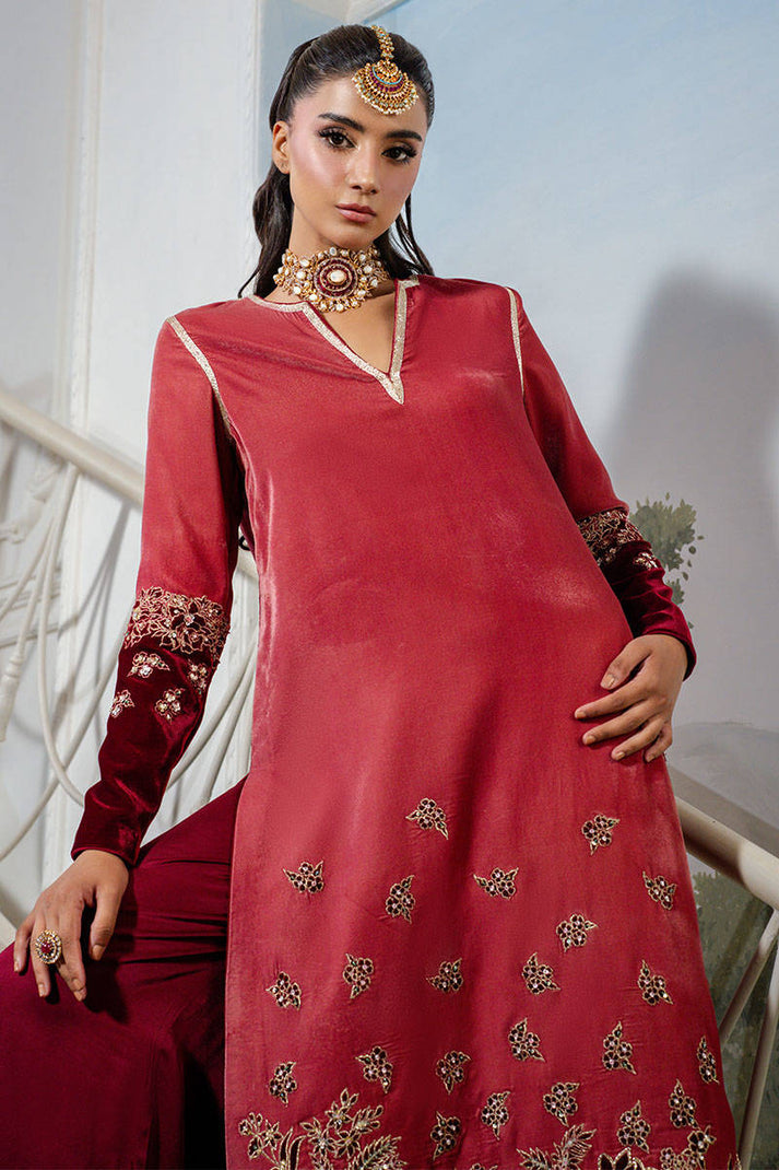 Cherry Wine Designer Wear Dress