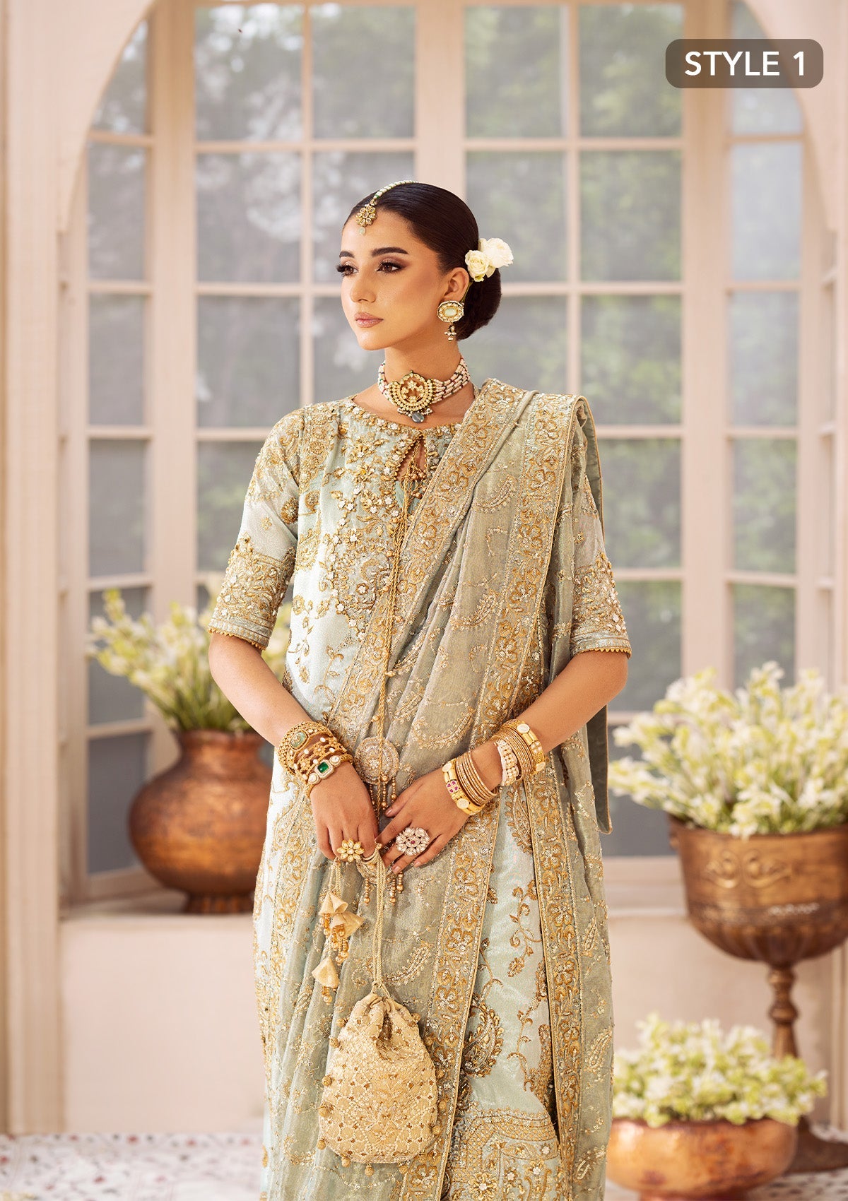 Aik Atelier Pure Tussel Silk Wedding Wear
