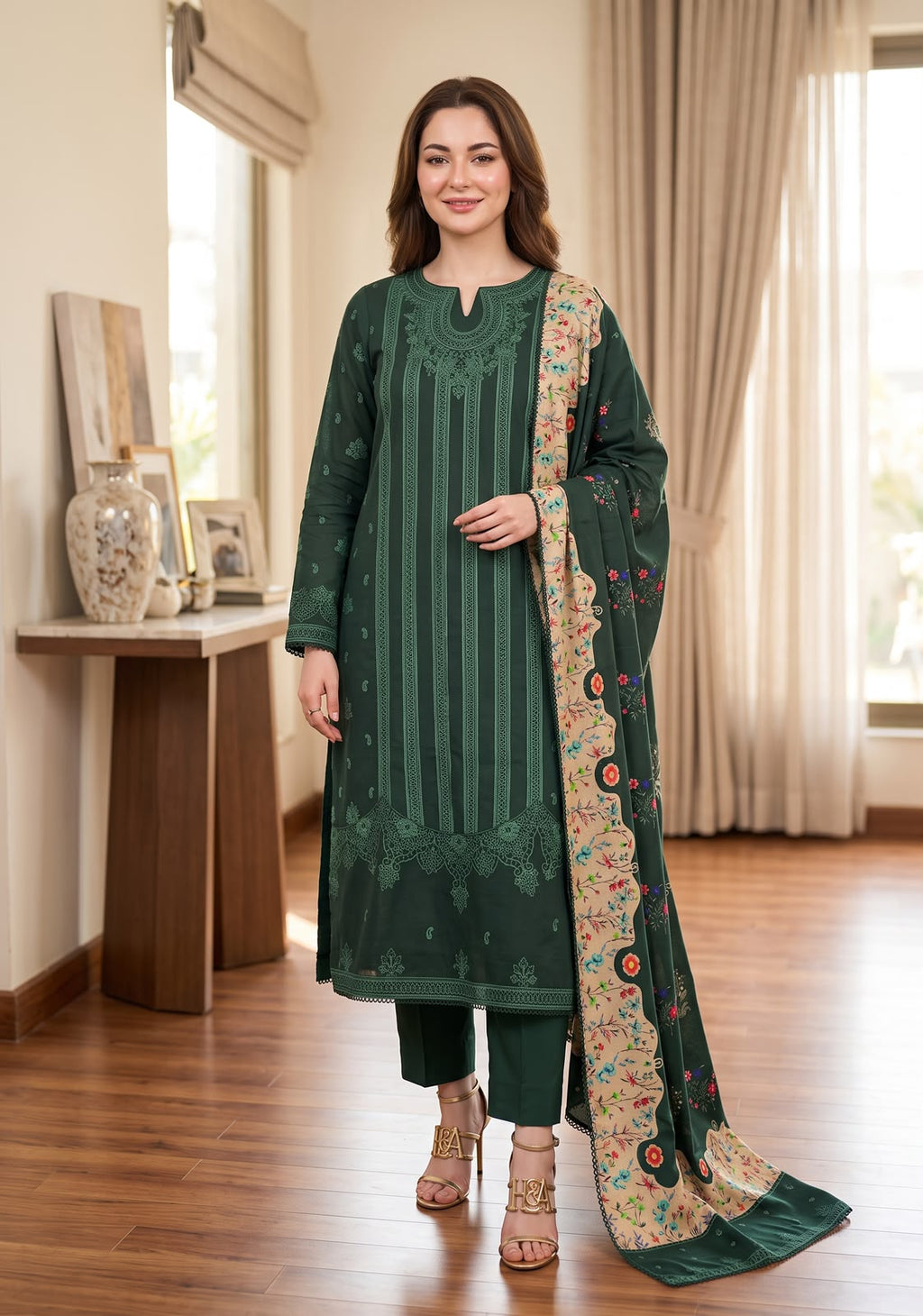 Embroidered Luxury Winter Creation