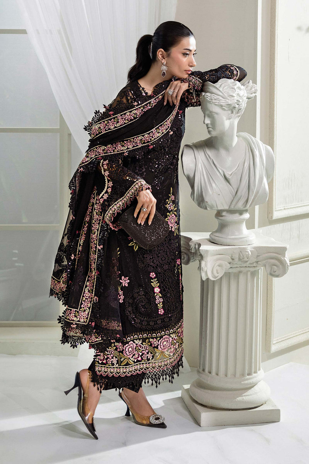 Maria B Embroidered Chiffon Suit
