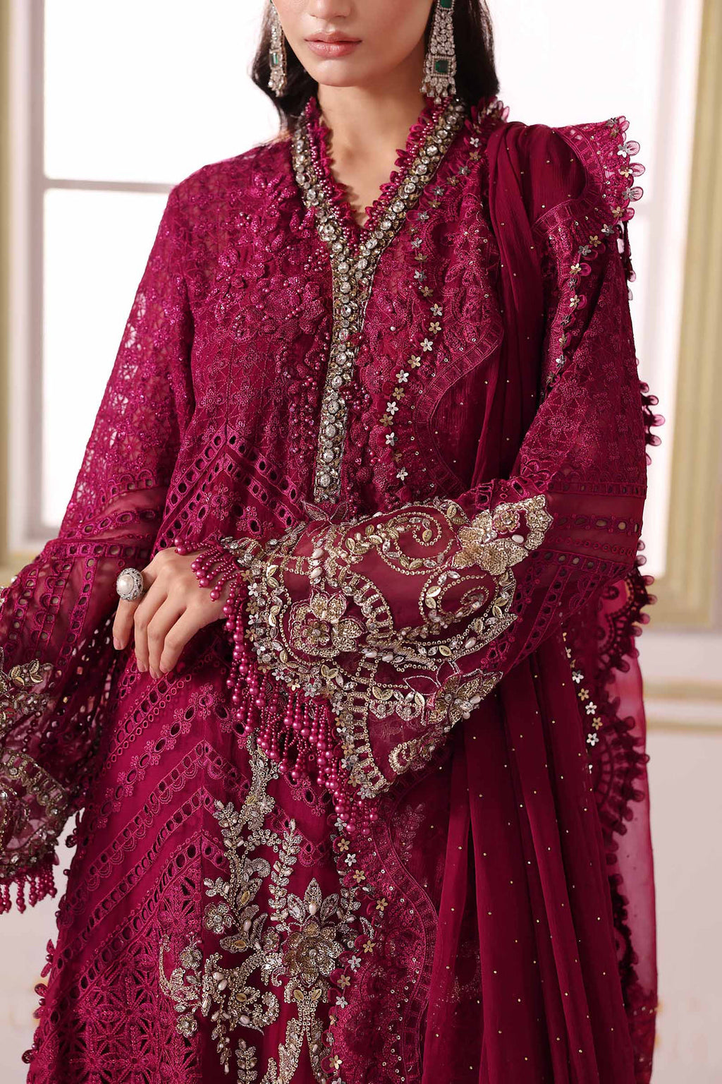 Maria B Luxury Embroidered Chiffon Unstitched Suit