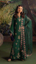 Embroidered Luxury Shamooz Silk Dress