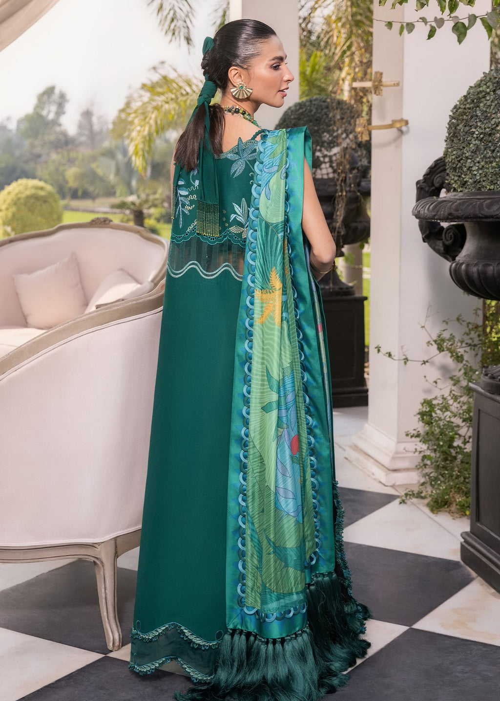 Crimson Embroidered Luxury Lawn