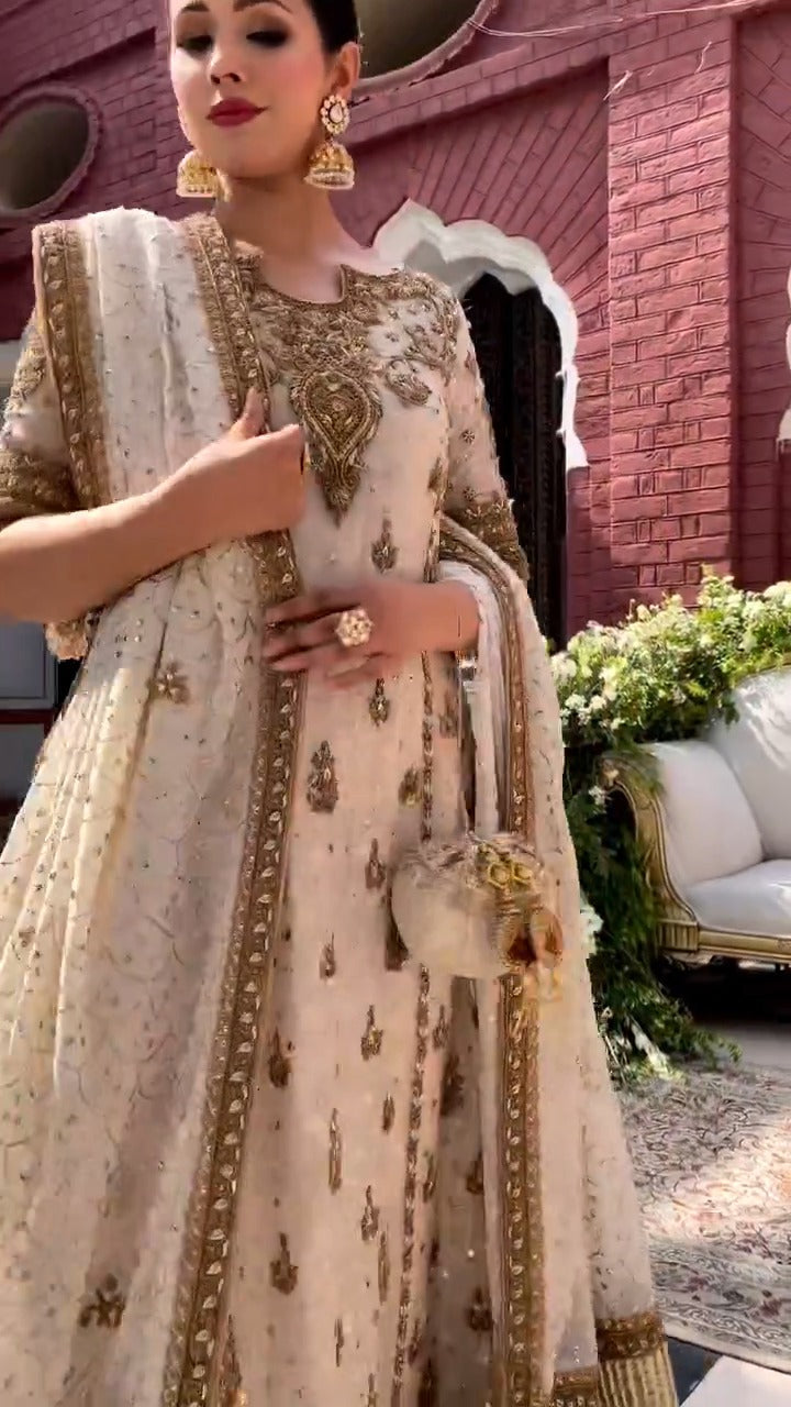 Haris Shakeel Handmade 3 Pc Suit