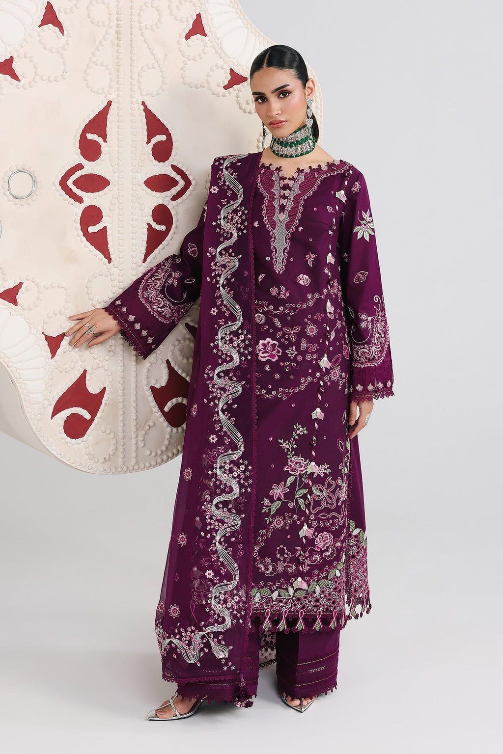 Qalamkar Embroidered Luxury Lawn