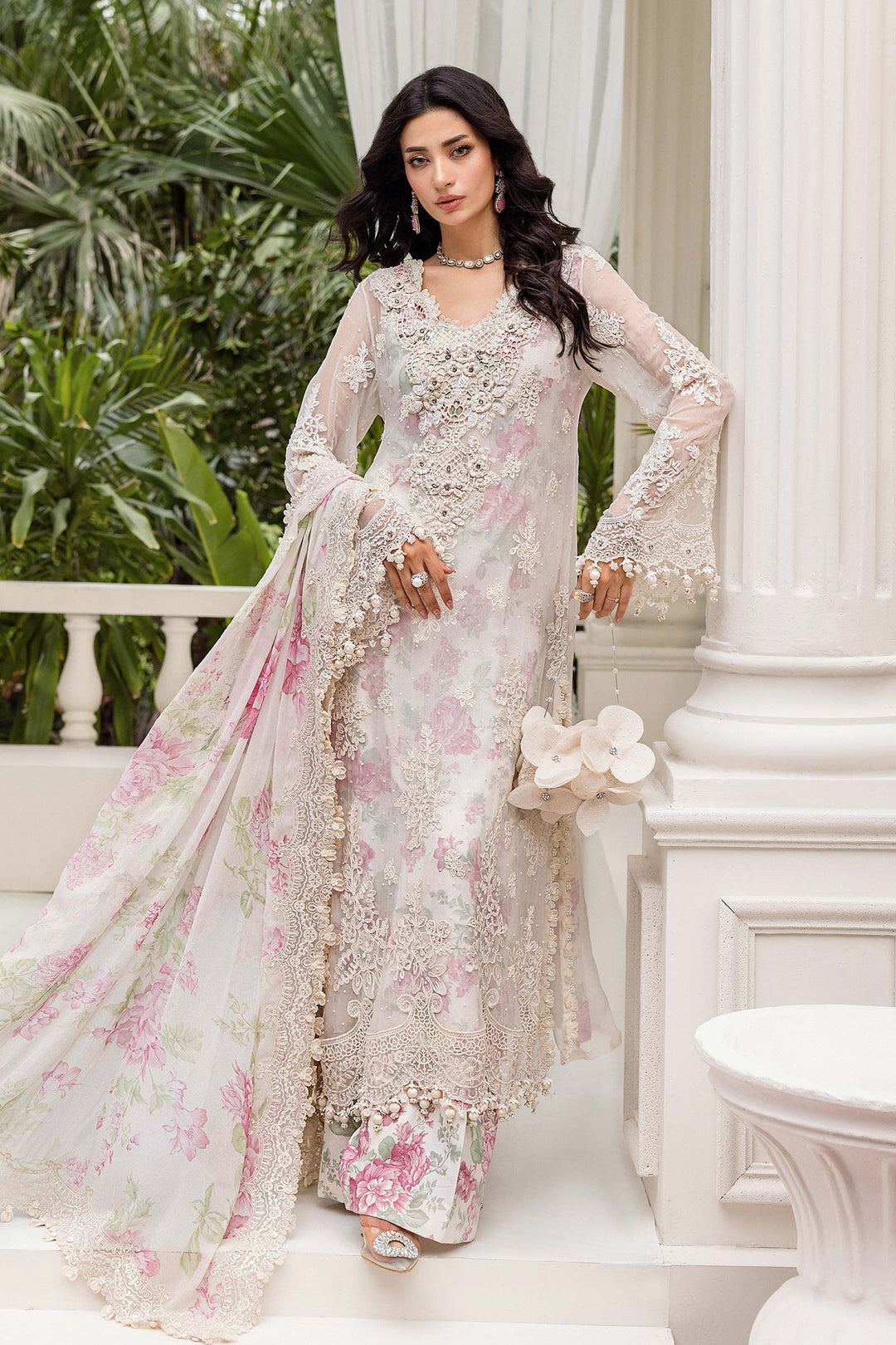 Maria B Embroidered Chiffon Suit – Ghani Cloth house