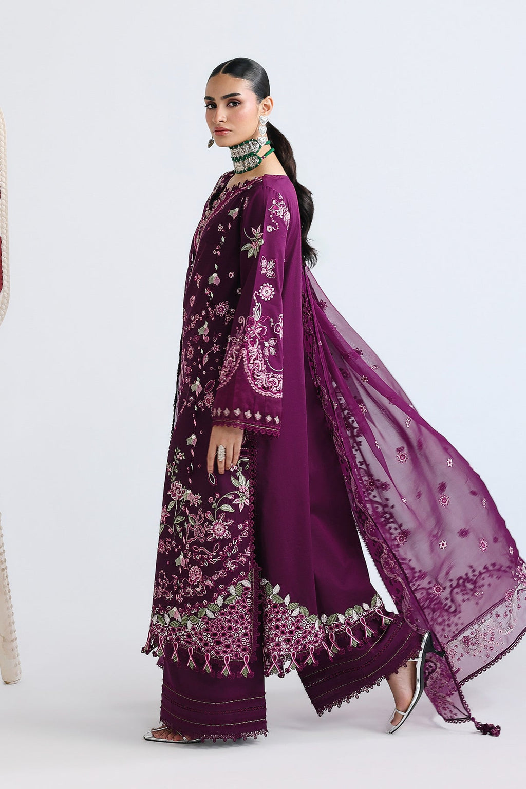 Qalamkar Embroidered Luxury Lawn