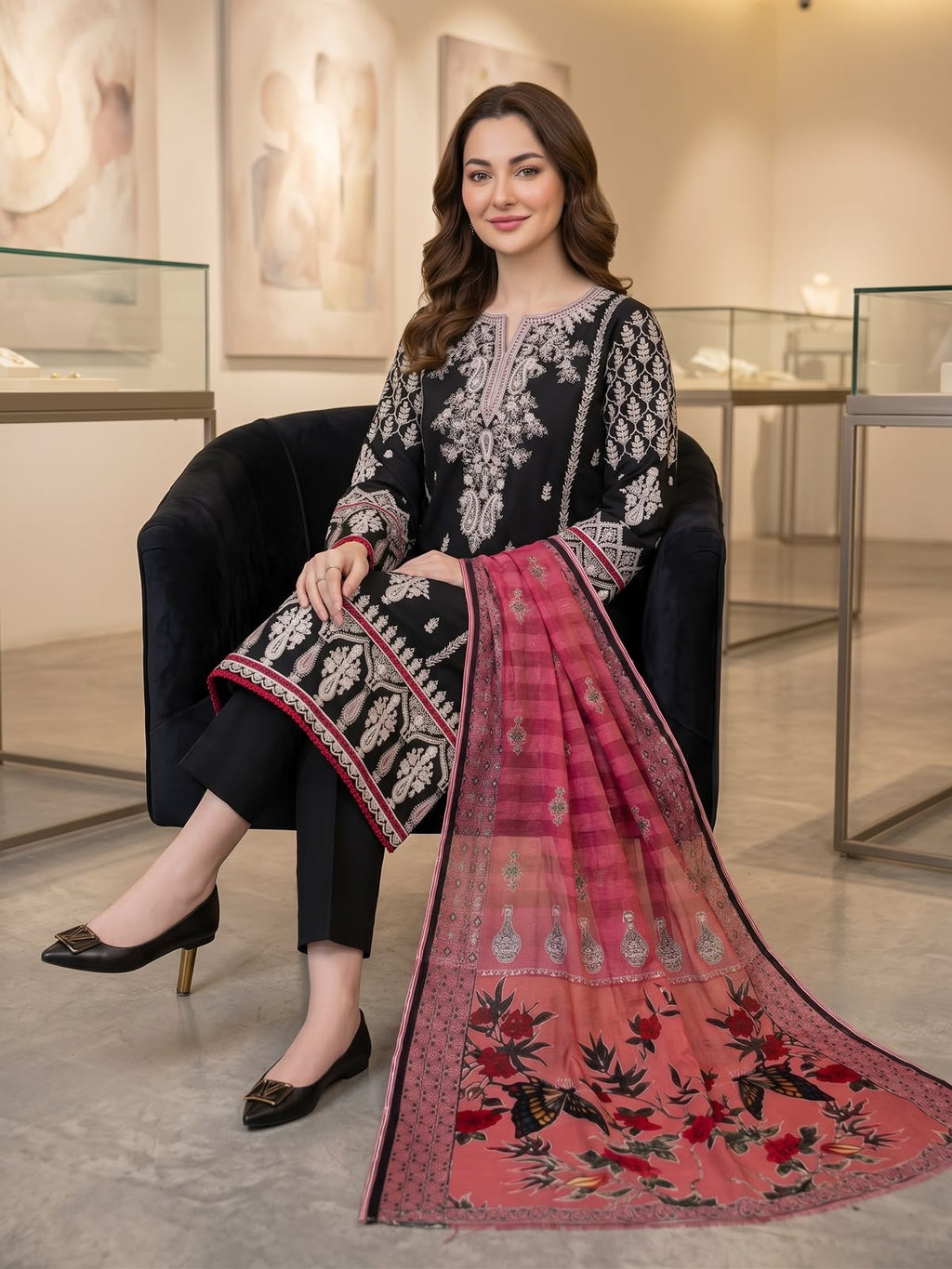 Luxury Embroidered Winter Creation