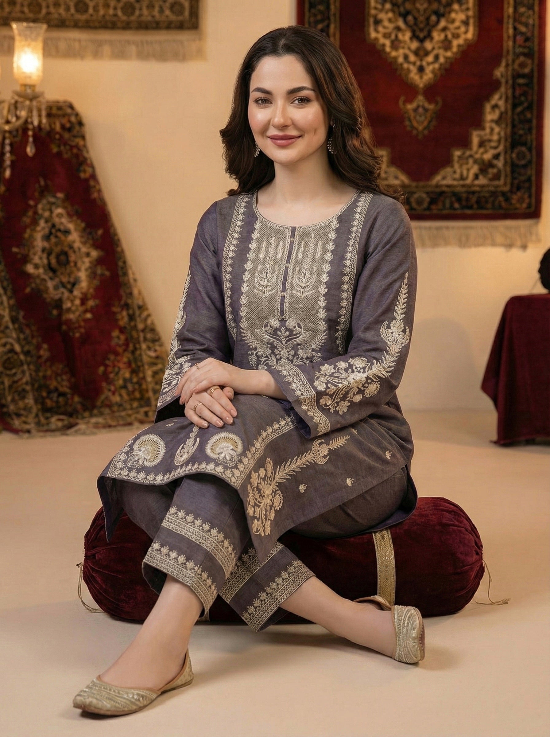 Embroidered Karandi 2 Pc