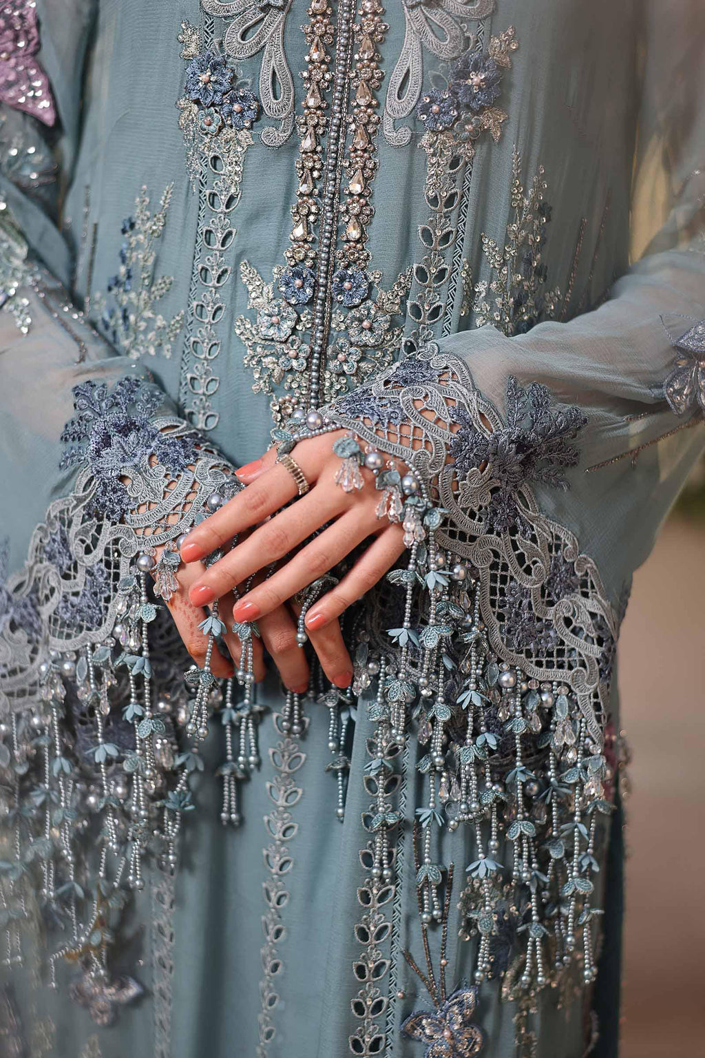 Maria B Embroidered Luxury Chiffon Dress