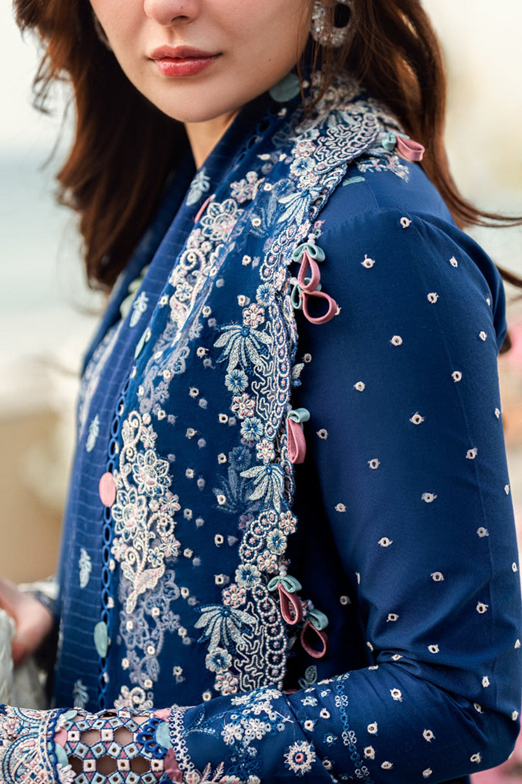 Qalamkar Embroidered Suit