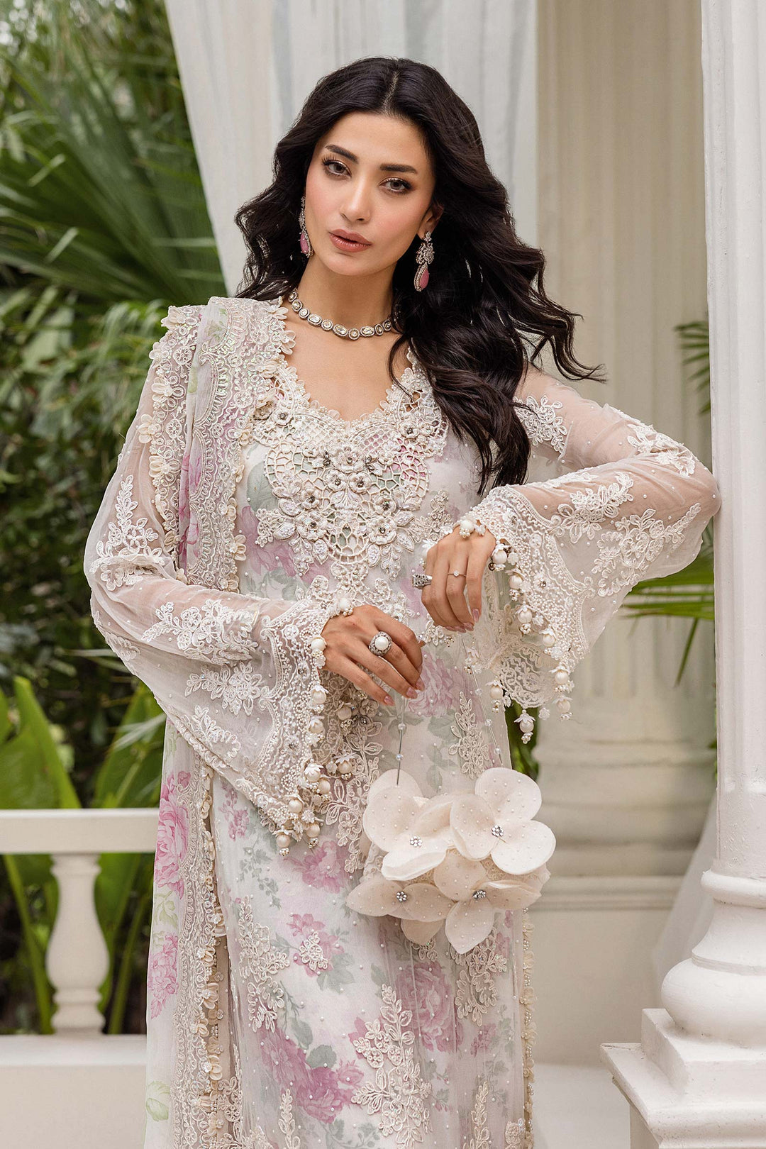 Maria B Embroidered Chiffon Suit