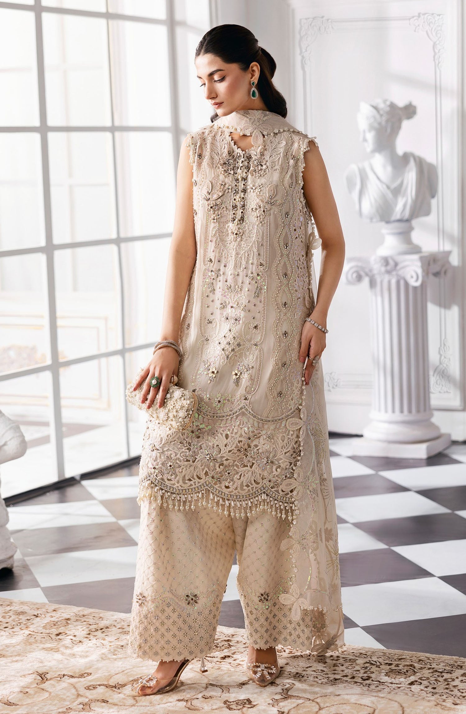 Maria B Embroidered Chiffon Suit