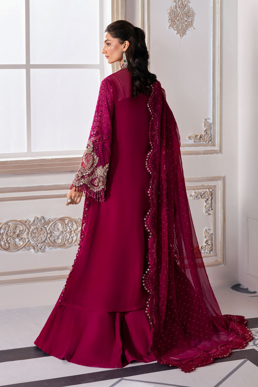 Maria B Luxury Embroidered Chiffon Unstitched Suit