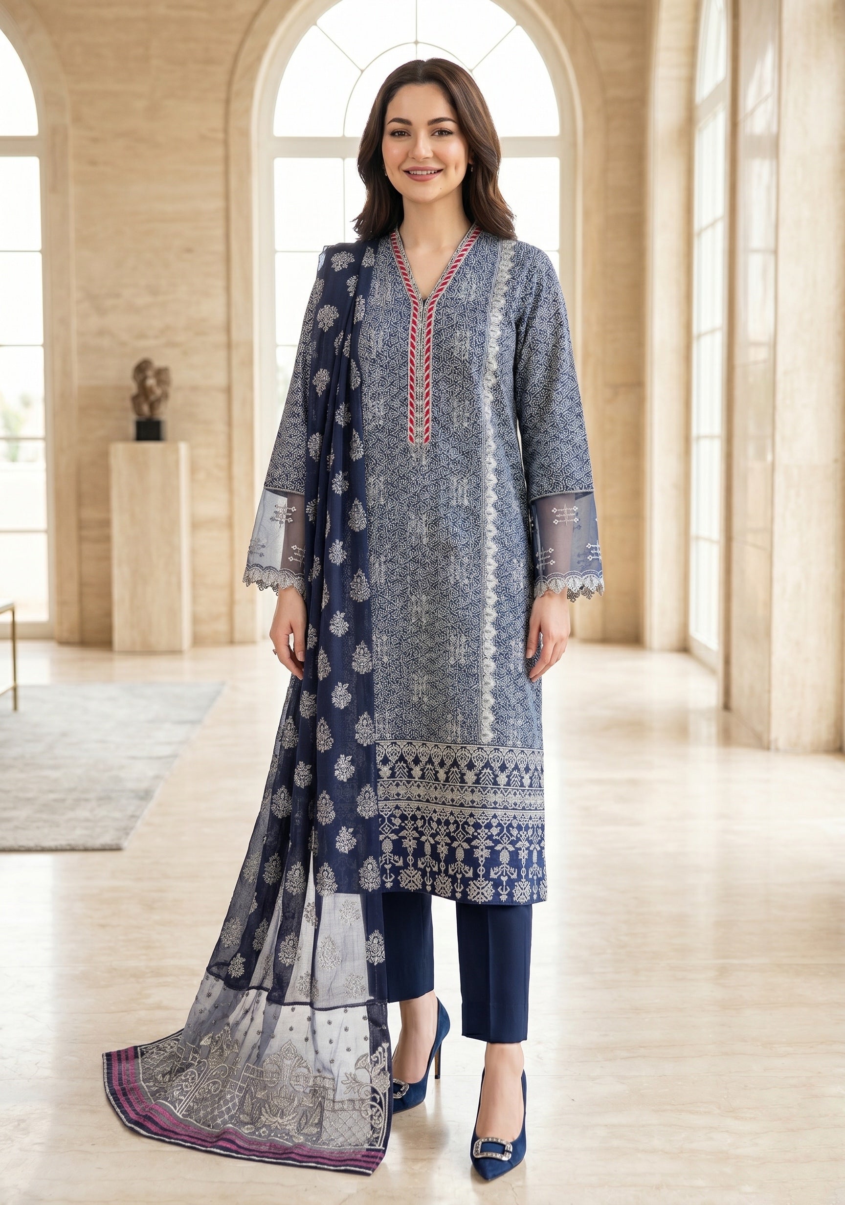 Ghani Embroidered Luxury Lawn
