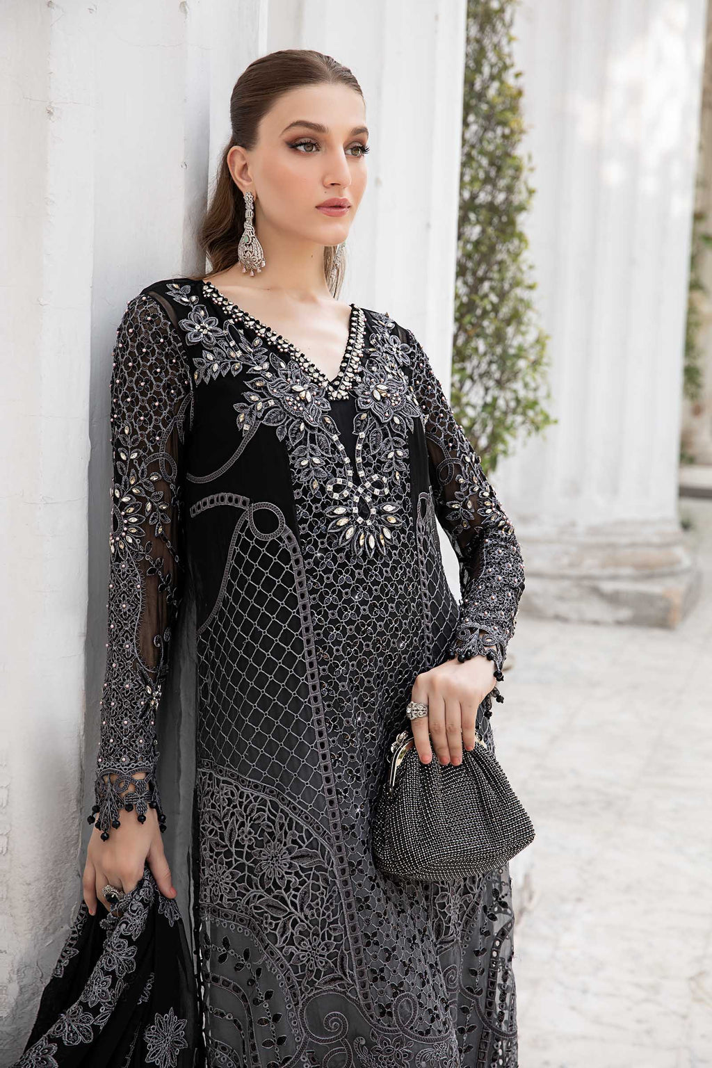 Maria B Embroidered Luxury Chiffon Suit