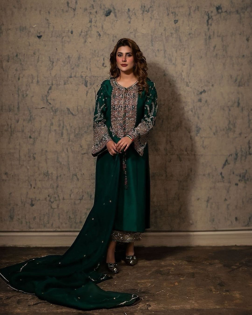 Kubra Raw Silk Unstitched Suit