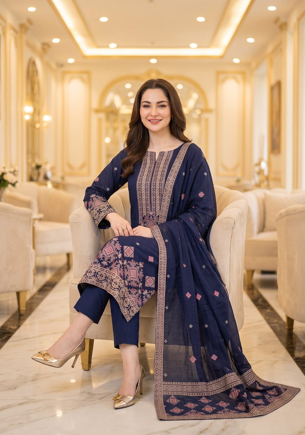 Embroidered Luxury Winter Creation