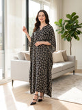 Chinese Pure Printed Chiffon Kaftan
