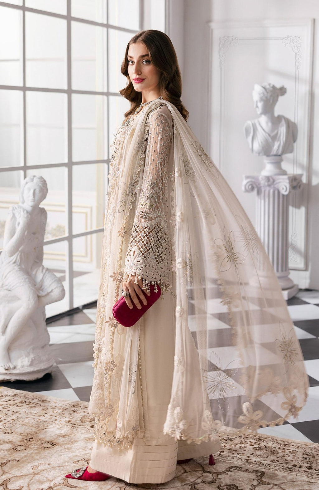 Maria B Embroidered Chiffon Suit