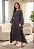Chinese Pure Printed Chiffon Kaftan