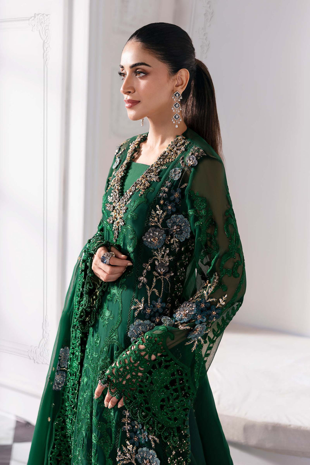 Maria B Embroidered Chiffon Suit